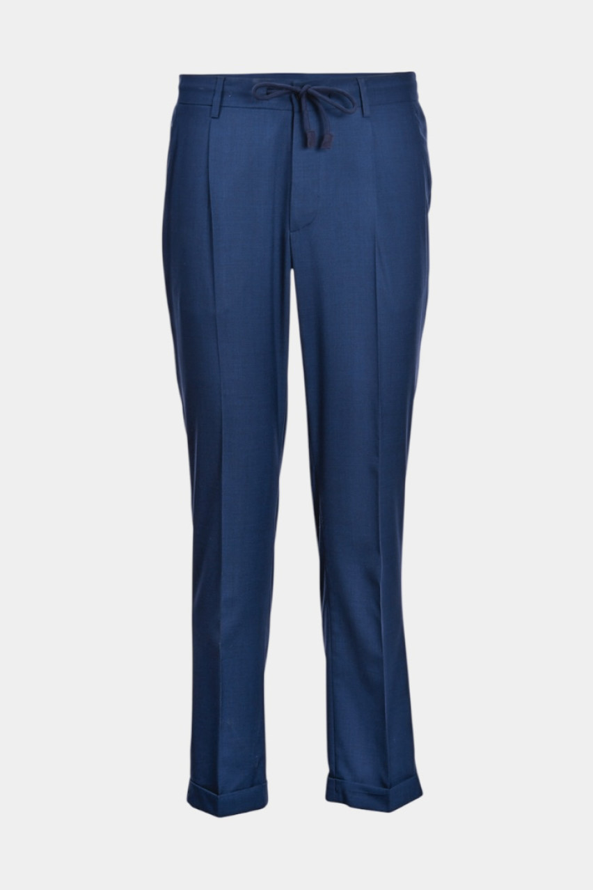 Сині брюки з вовни мериноса 76115\58906 595 Maglificio Gran Sasso