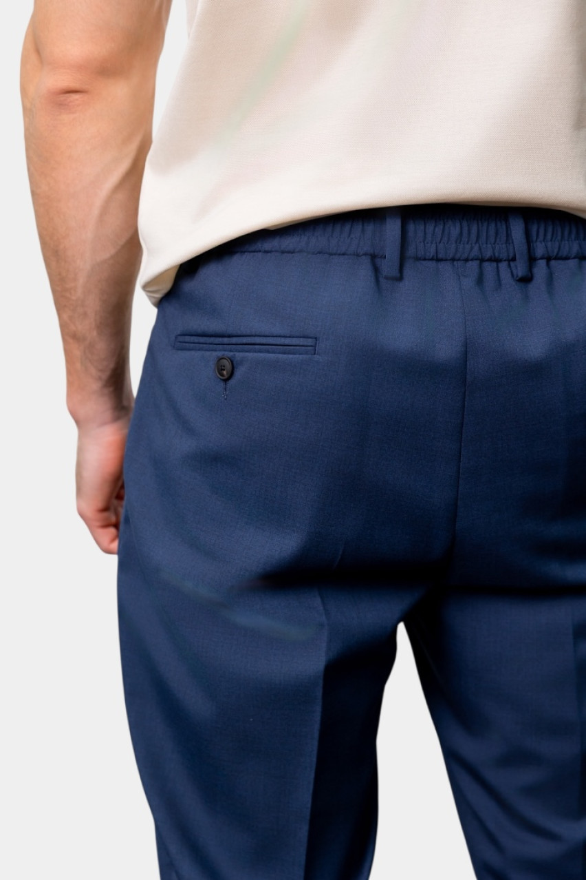 Сині брюки з вовни мериноса 76115\58906 595 Maglificio Gran Sasso