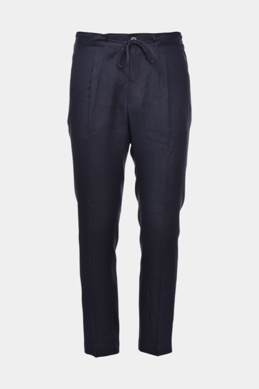 Темно-сині лляні брюки 76114\50017 598 Maglificio Gran Sasso