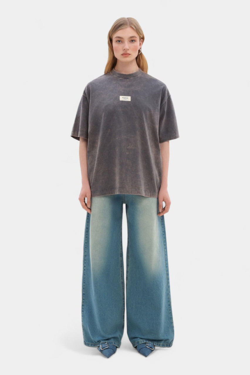 Графітова футболка Match Denim