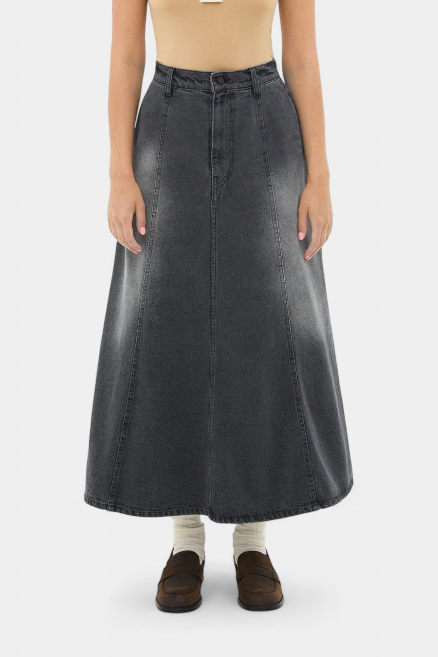 Серая юбка Gode sp25-skirt-grey MATCH DENIM