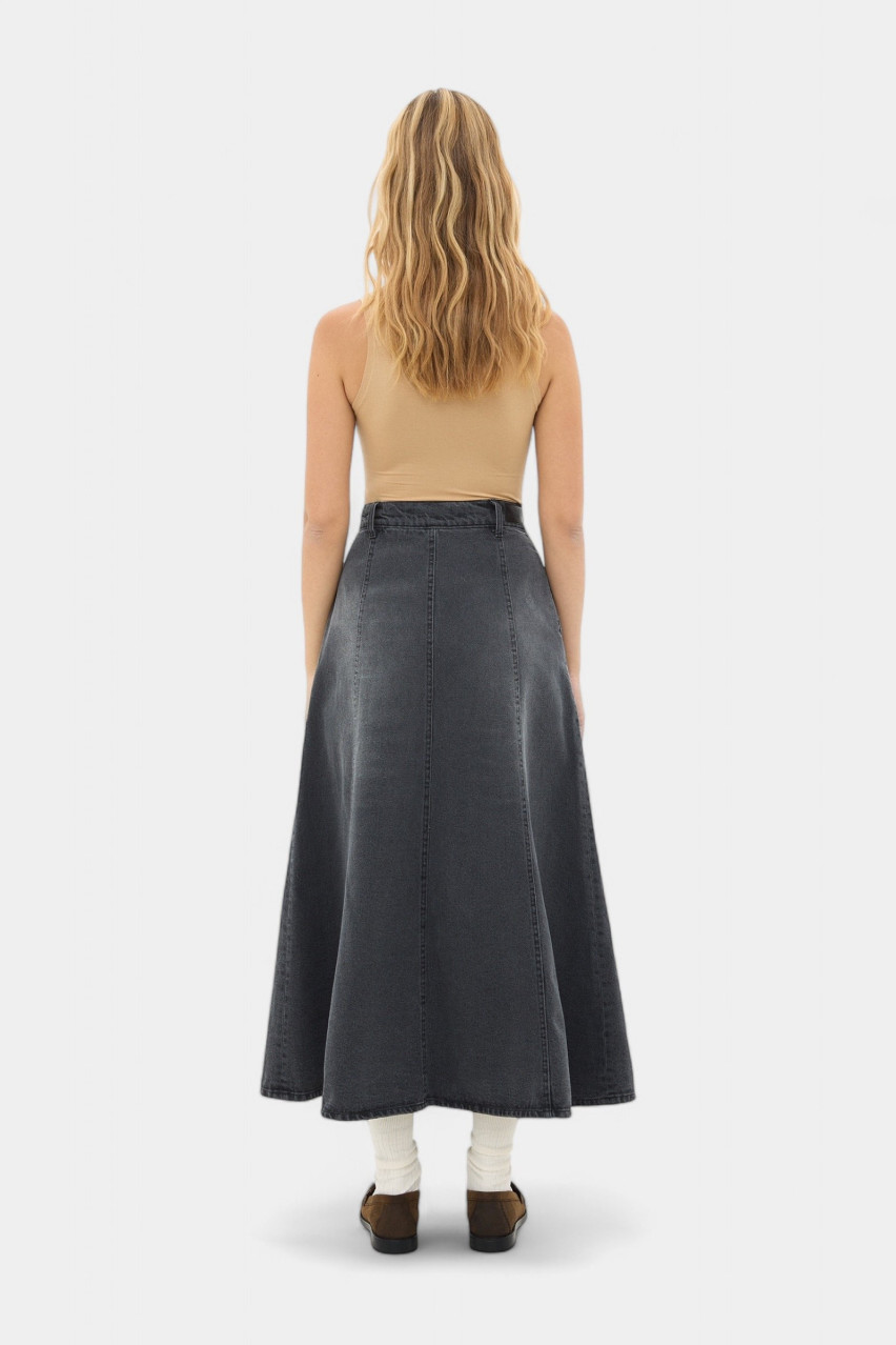 Серая юбка Gode sp25-skirt-grey MATCH DENIM