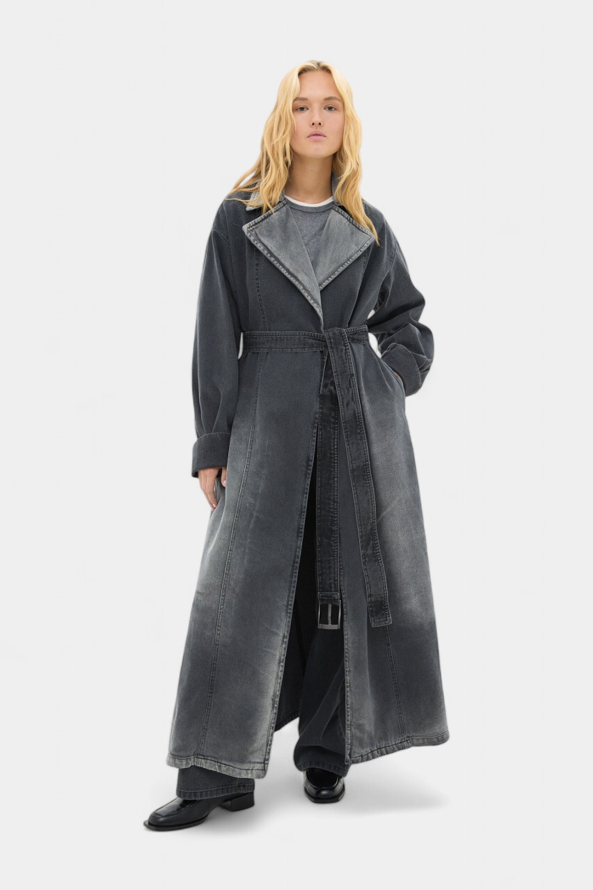 Сіре пальто з деніму sp25-coat-grey MATCH DENIM