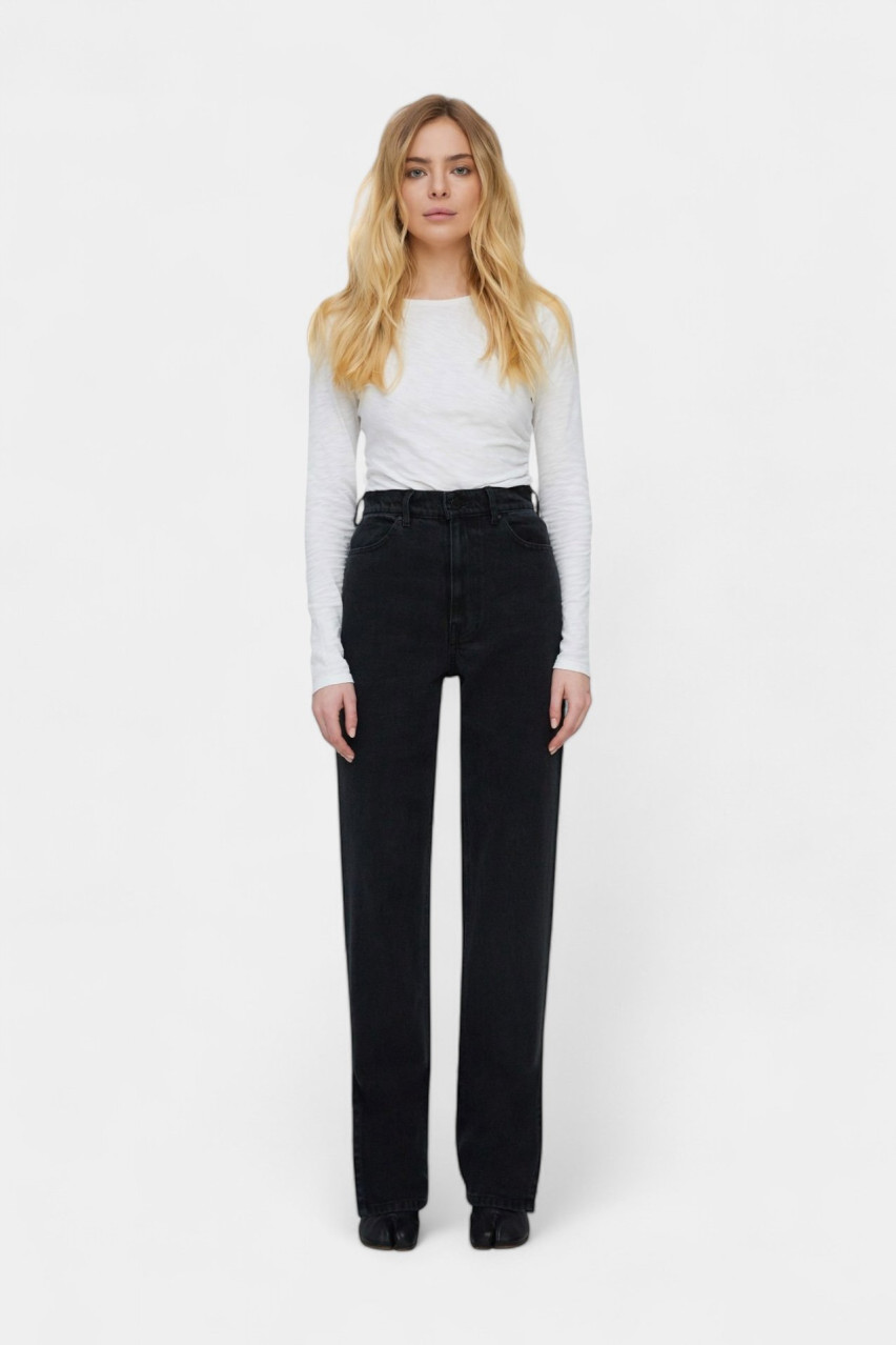 Чорні джинси з розрізами sp21-jnswr-black MATCH DENIM