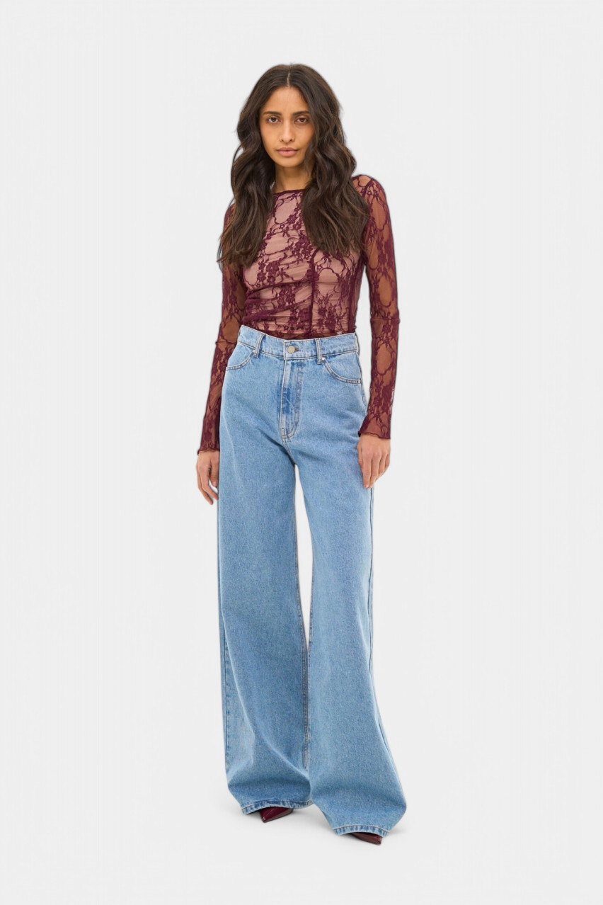 Блакитні джинси широкого крою sp25-jns-light-blue MATCH DENIM