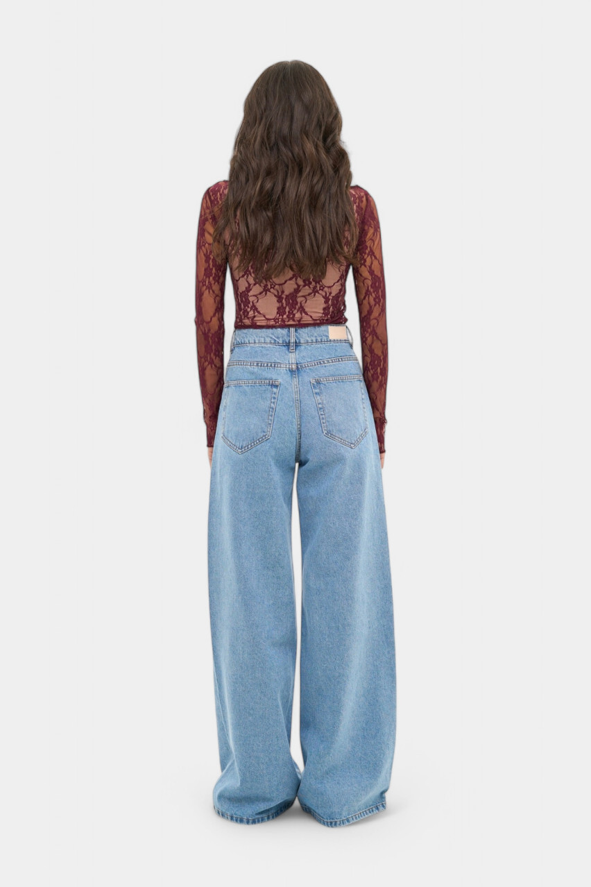 Блакитні джинси широкого крою sp25-jns-light-blue MATCH DENIM