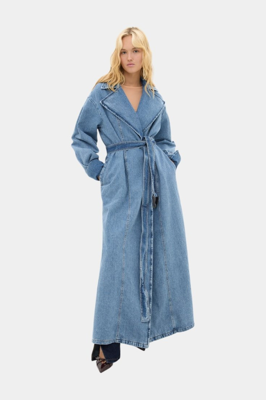 Блакитне пальто з деніму sp25-coat-blue MATCH DENIM