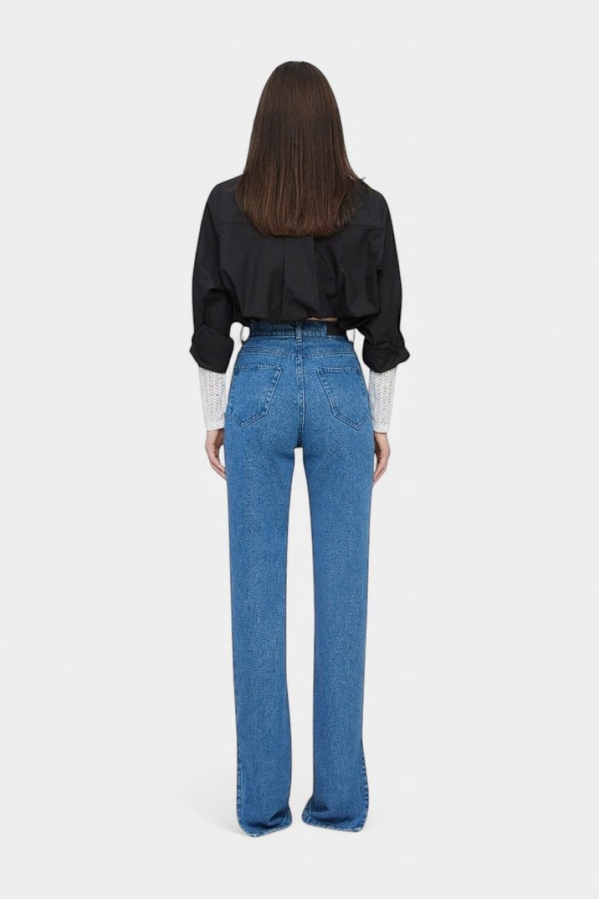 Сині джинси з розрізами sp21-jnswr-darkblue MATCH DENIM