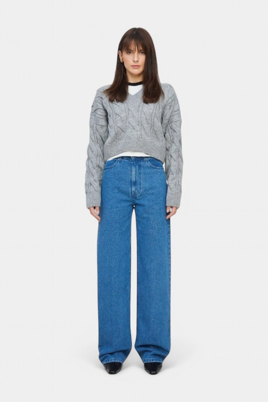 Синие джинсы широкого кроя sp21-jns0-darkblue MATCH DENIM