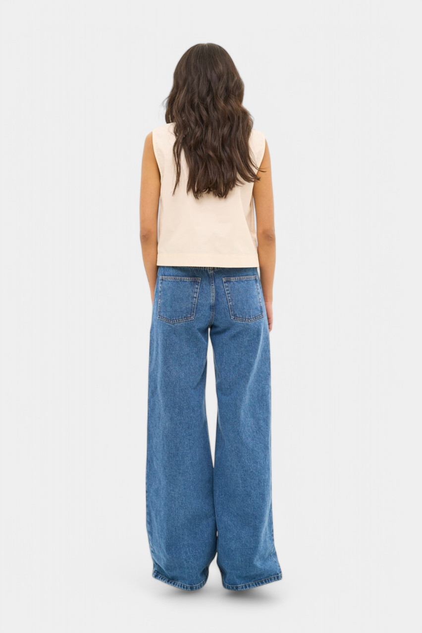 Сині джинси з декоративною спідницею sp25-jskirt-blue MATCH DENIM