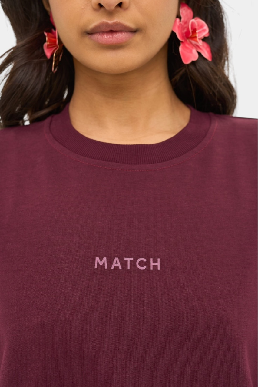 Бордова футболка sp25-tshirt-marsala MATCH DENIM