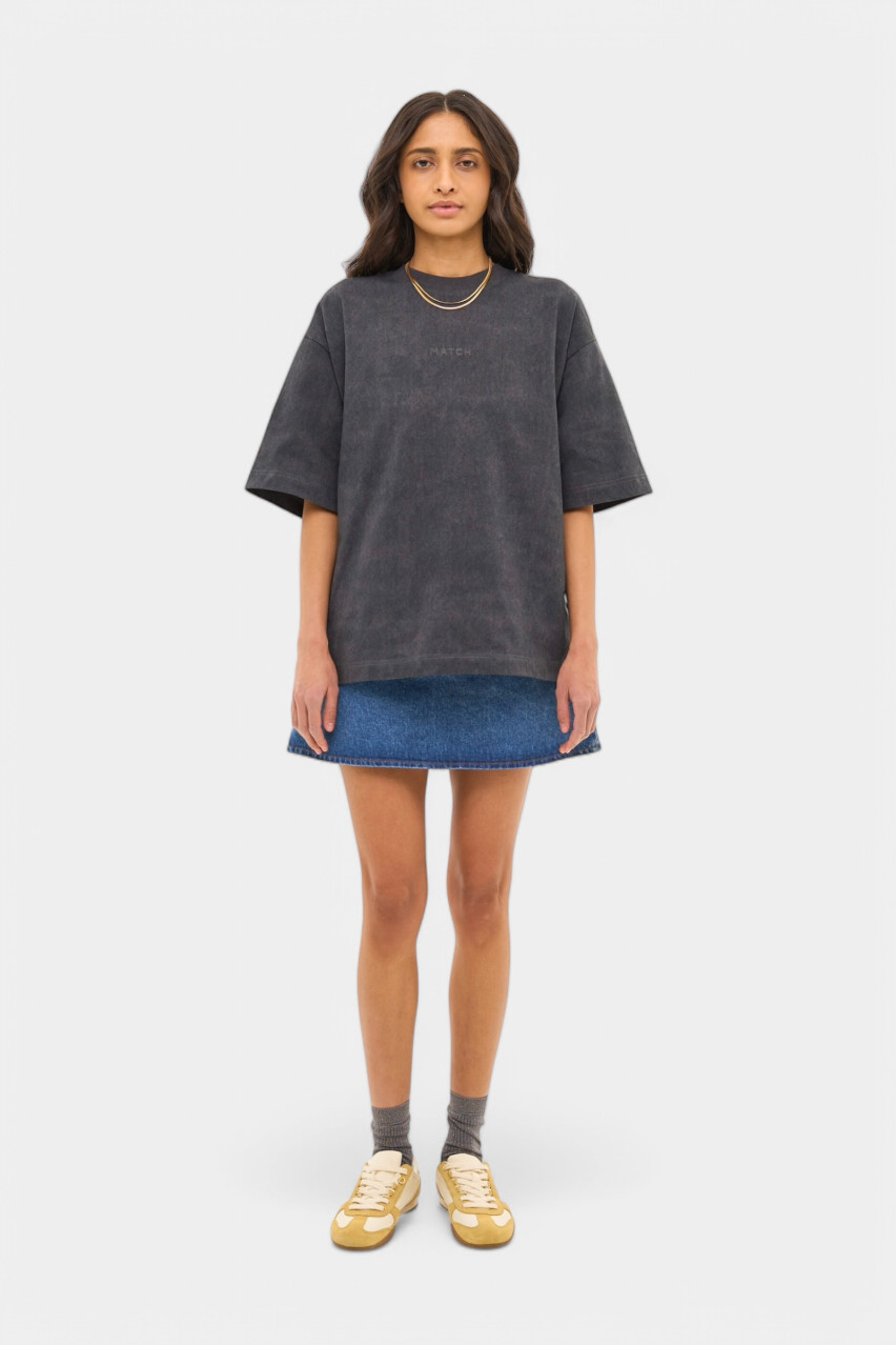 Графітова футболка Acid Wash sp25-tshirt-acid MATCH DENIM