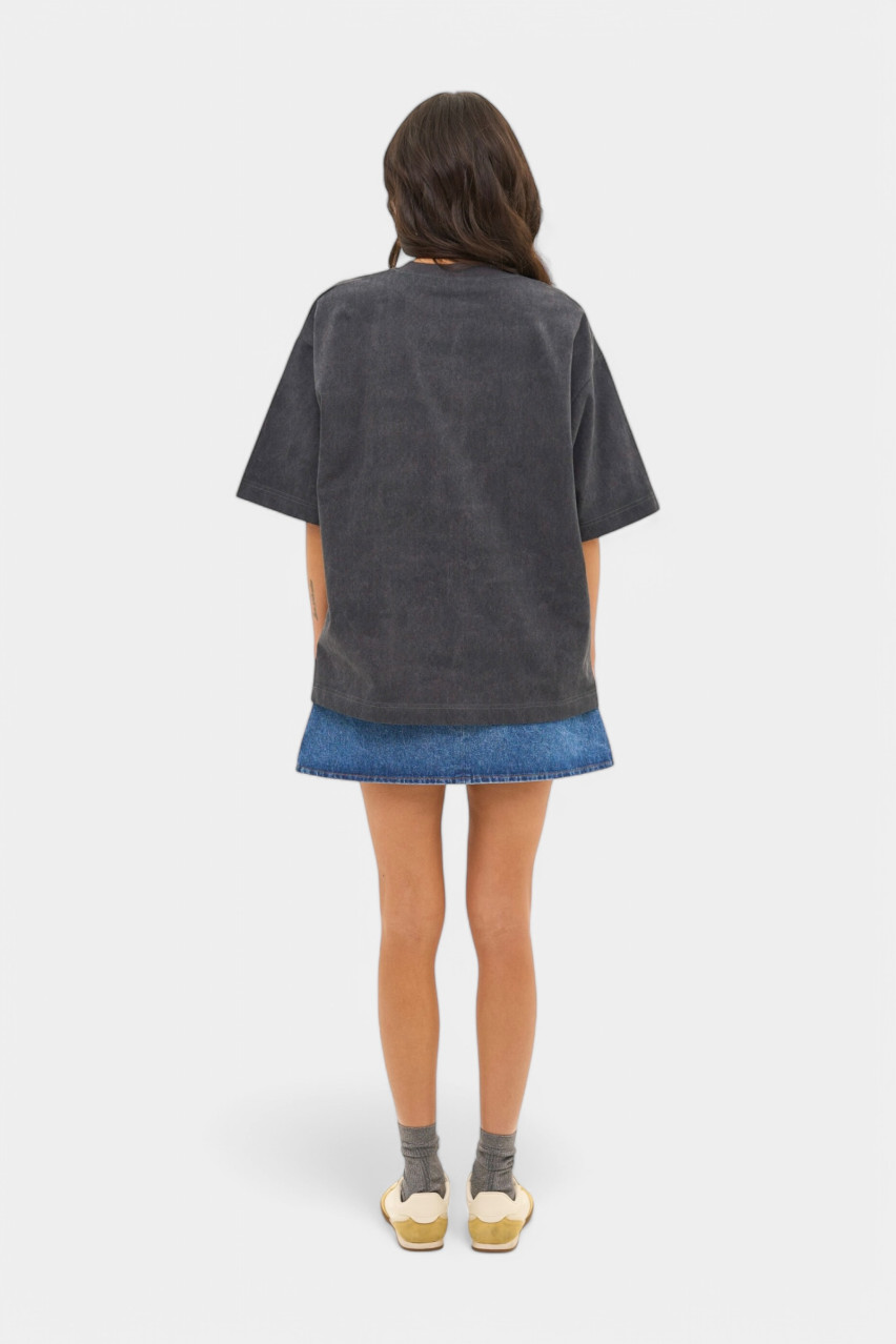 Графітова футболка Acid Wash sp25-tshirt-acid MATCH DENIM