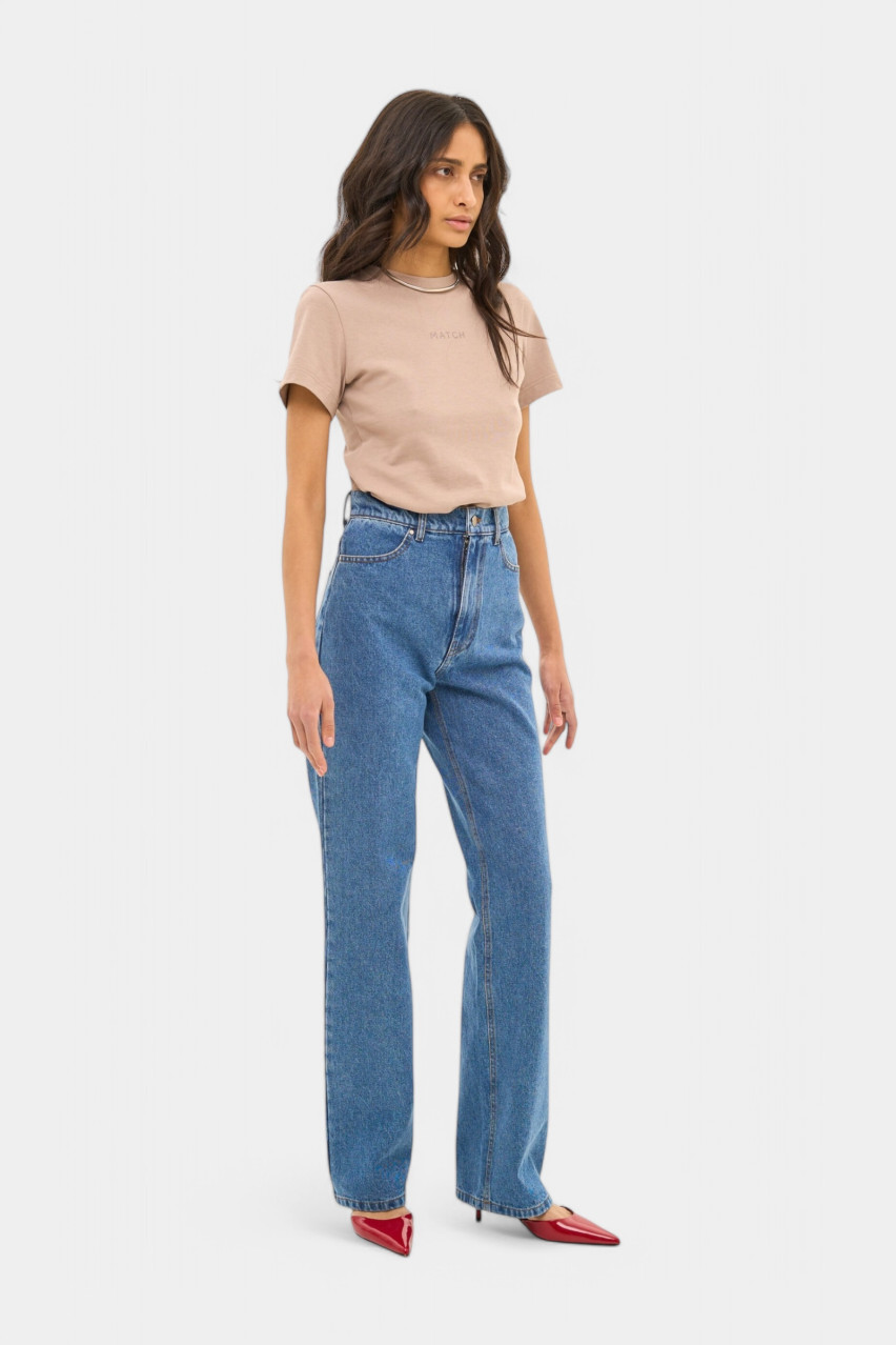 Сині джинси прямого крою sp25-jns-lblue MATCH DENIM