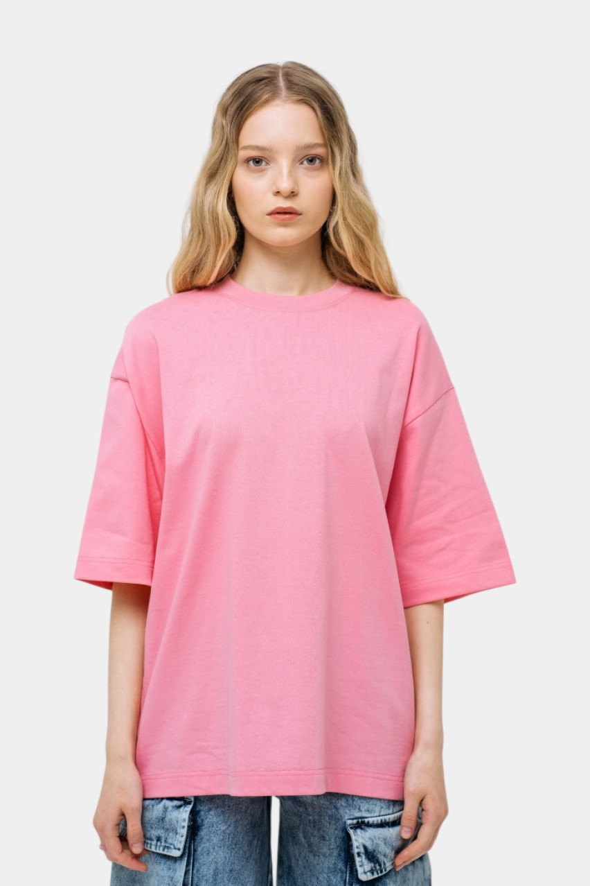 Рожева оверсайз футболка sp25-tshirt-pink MATCH DENIM