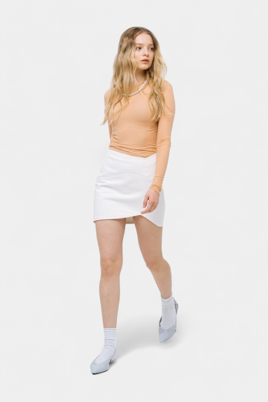 Белая мини-юбка sp25-mini-skirt-white MATCH DENIM