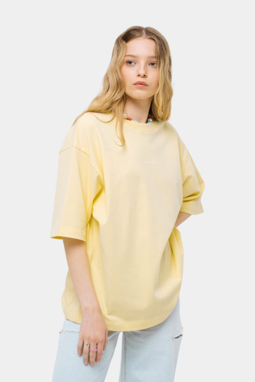 Желтая оверсайз футболка sp25-tshirt-yellow MATCH DENIM