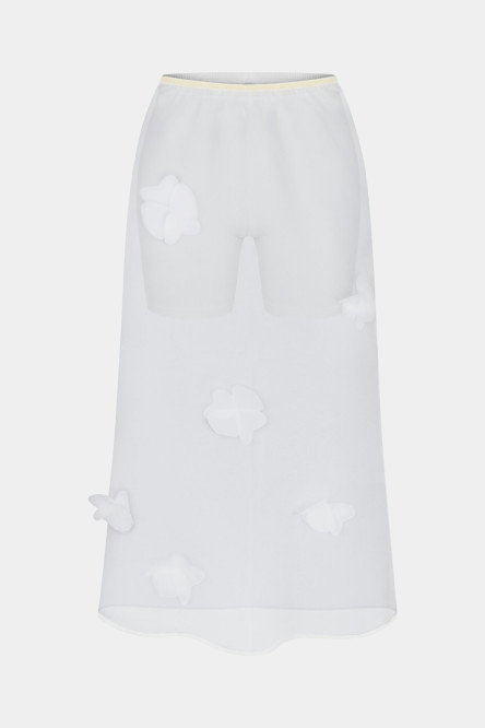 Белая полупрозрачная юбка Organza Breeze