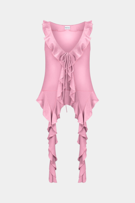 Розовый полупрозрачный топ Rose Cloud