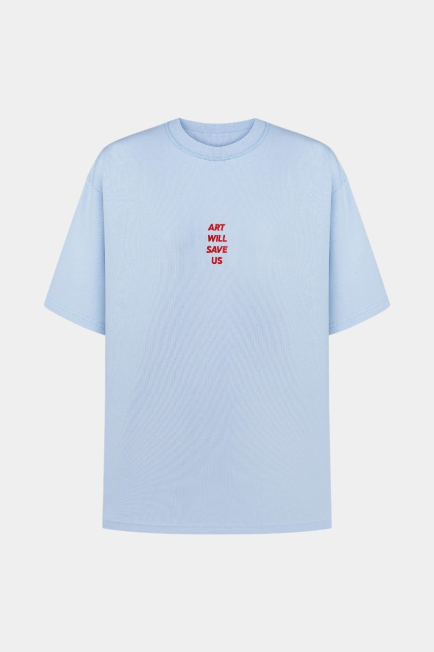 Блакитна футболка Art Will Save Us Meri Struss
