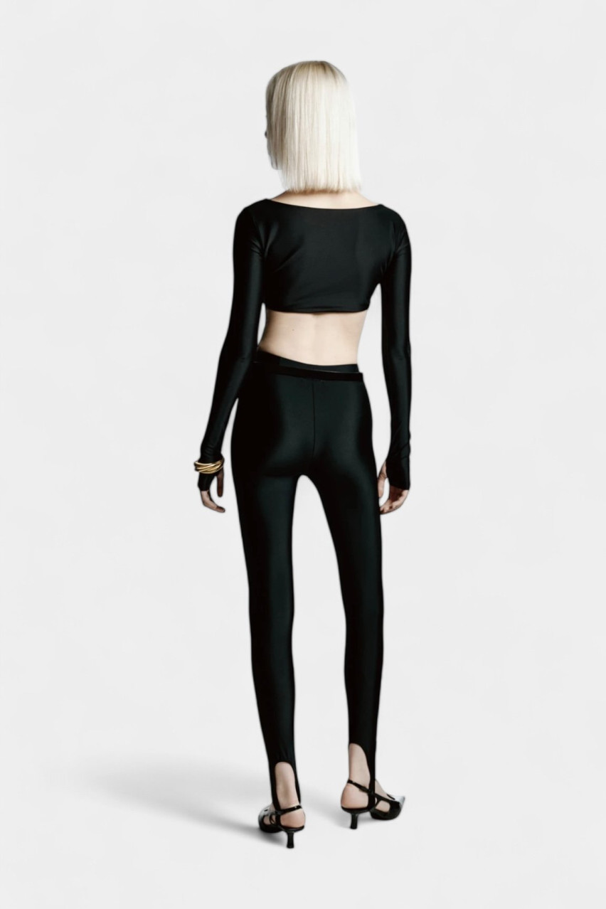 Черный топ из бифлекса MERI STRUSS