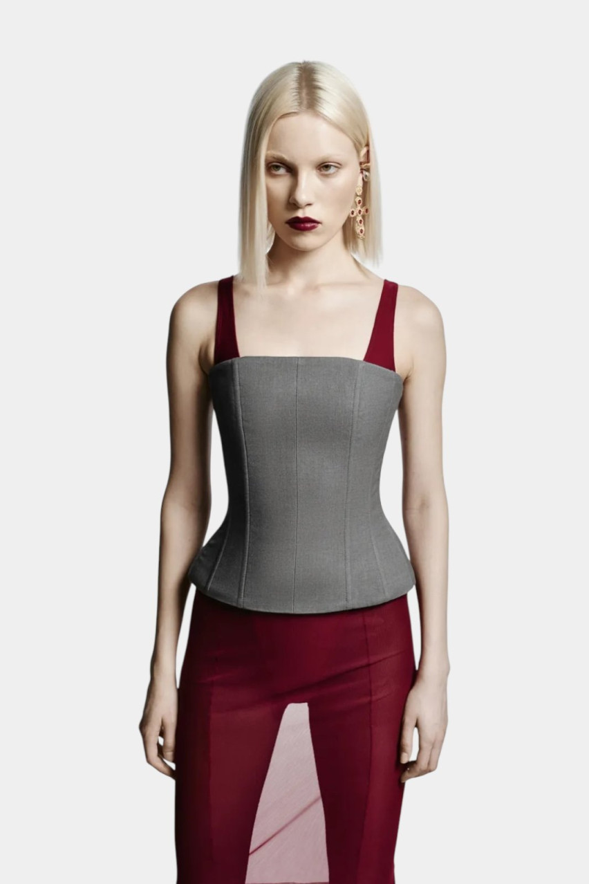 Сірий корсет на змійці MERI STRUSS