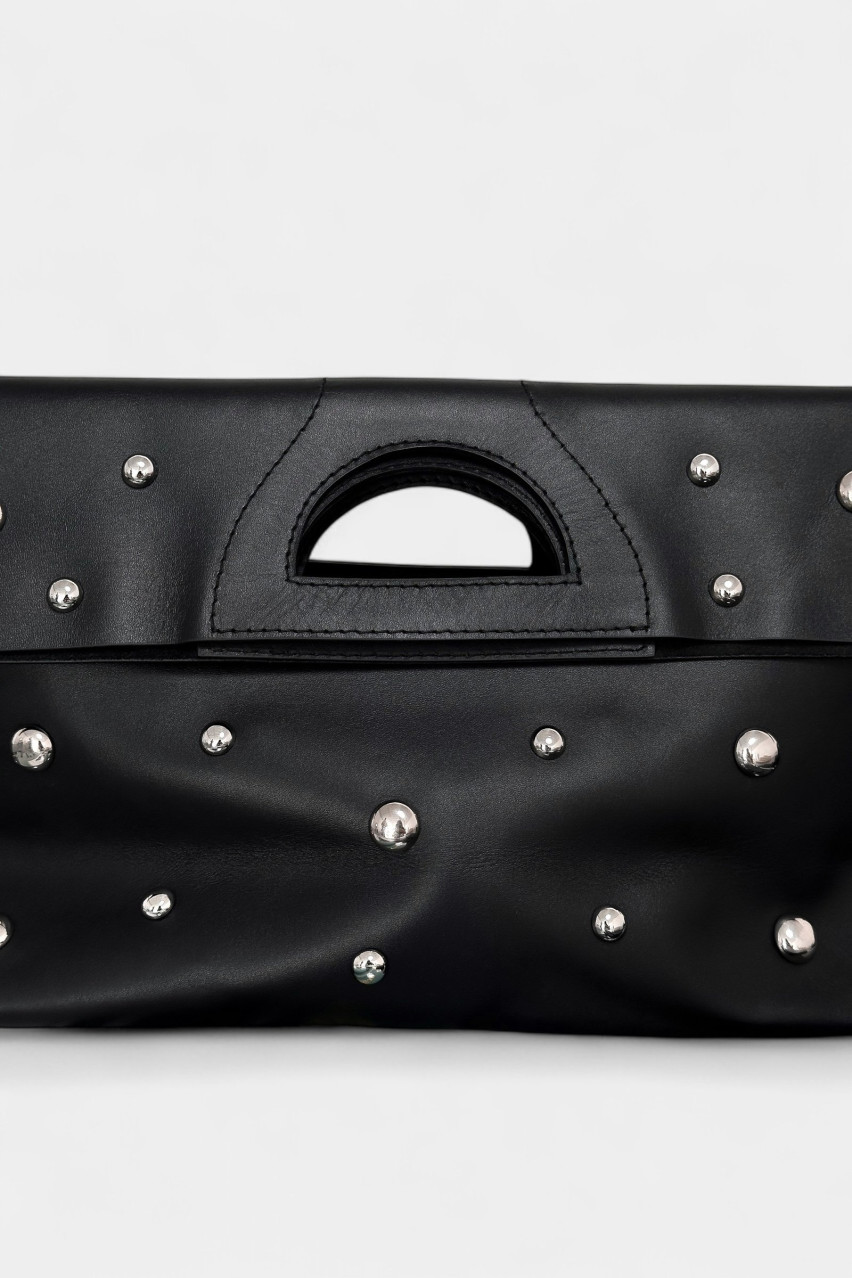 Чорна сумка Rignon Mini з металевими півсферами ND/SS25-4 NEDBAS