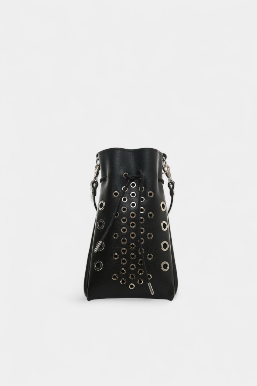 Чорна сумка Luvers ND/SS24-m3 NEDBAS (срібна фурнітура)