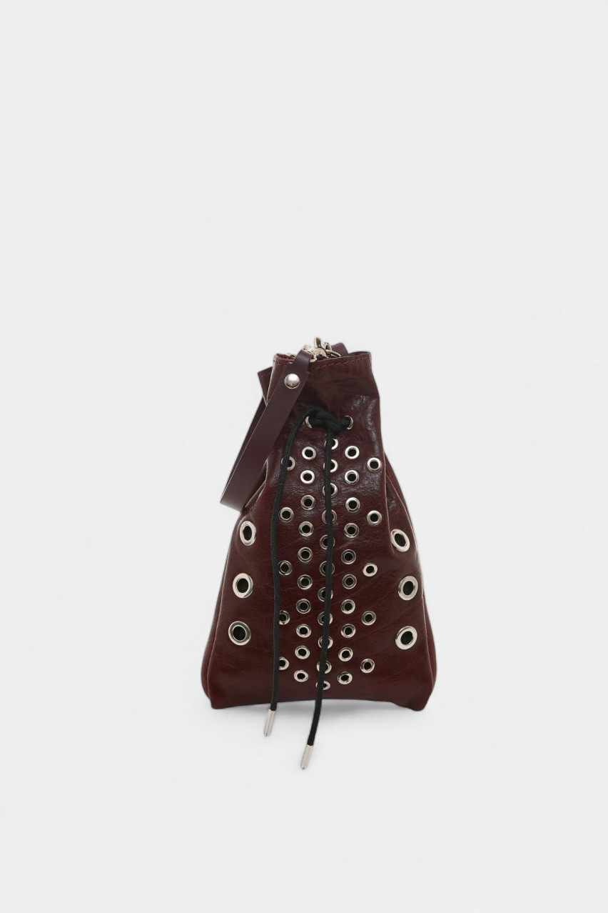 Бордова сумка Luvers ND/SS24-m3 NEDBAS (срібна фурнітура)