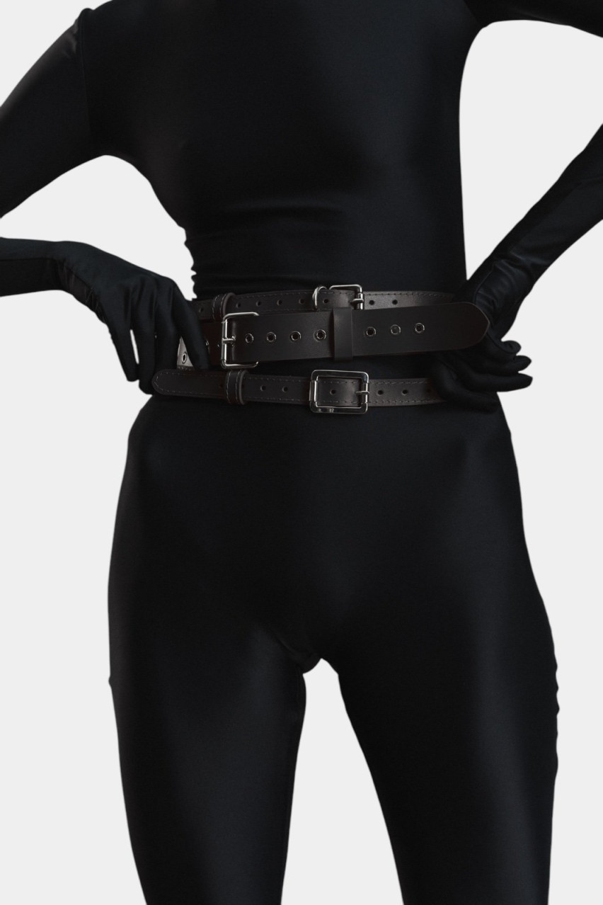 Чорний ремінь Erchi ND/SS24-m20 NEDBAS