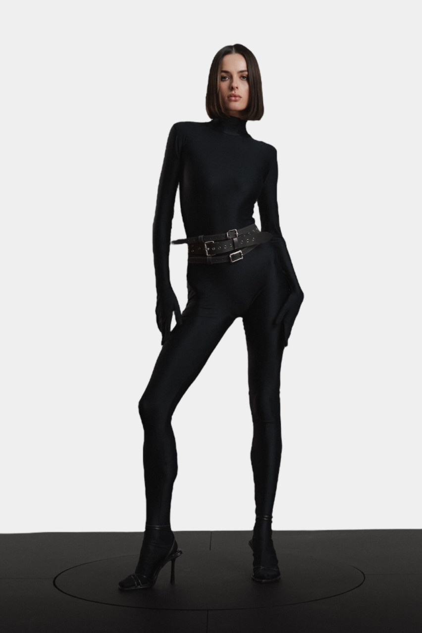 Чорний ремінь Erchi ND/SS24-m20 NEDBAS