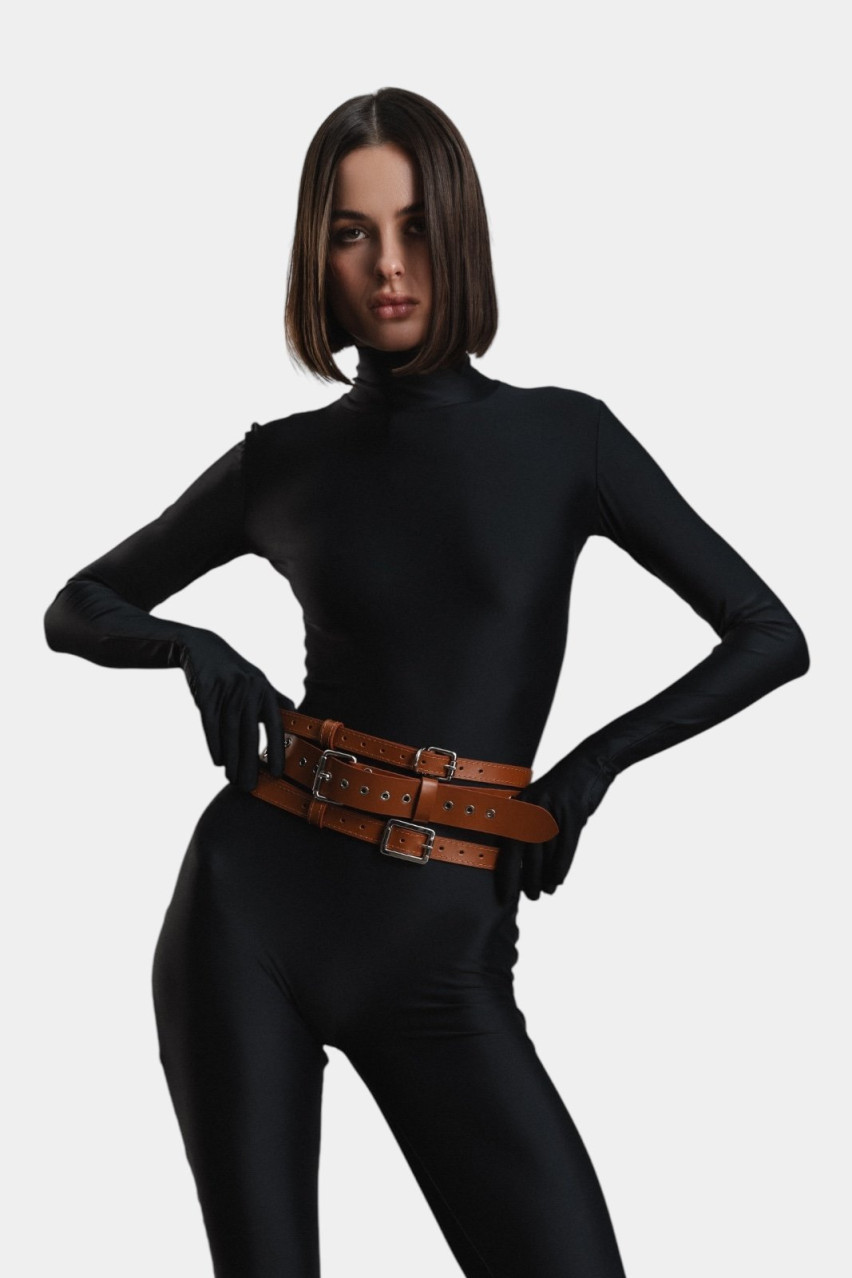 Коричневий ремінь Erchi ND/SS24-m20 NEDBAS