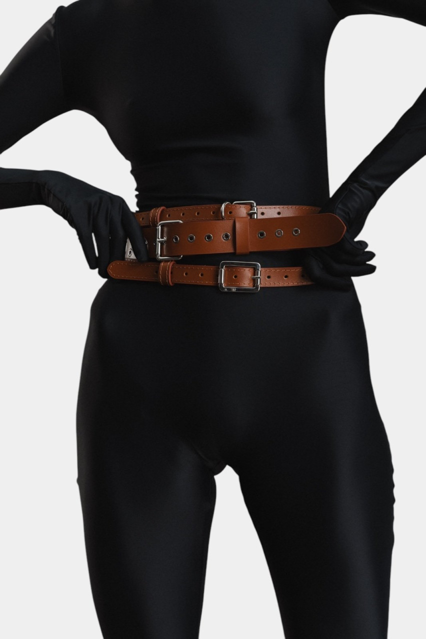 Коричневий ремінь Erchi ND/SS24-m20 NEDBAS