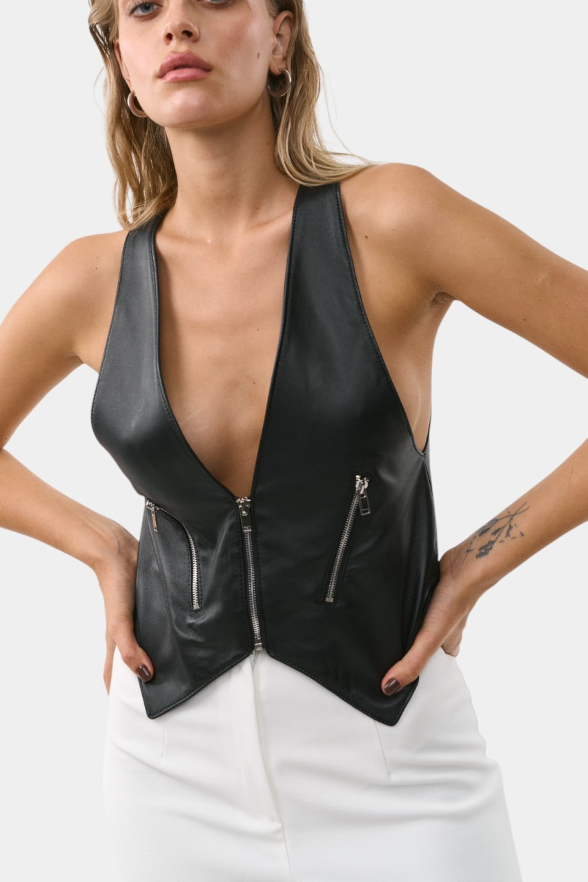 Чорна жилетка Agnes ND/SS25-13 NEDBAS