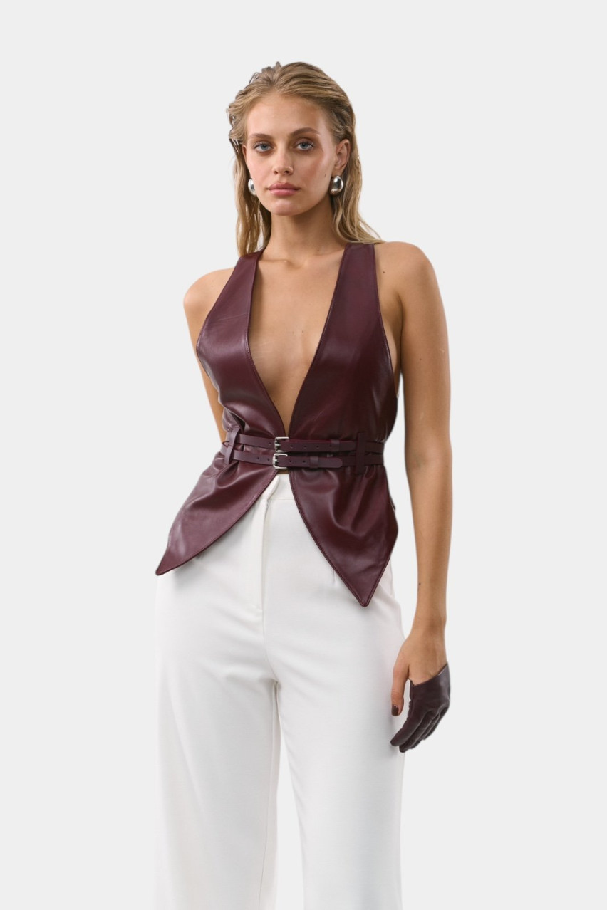 Бордова жилетка Kelly ND/SS25-6 NEDBAS