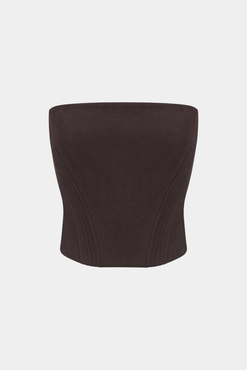 Коричневий корсетний топ Hangout NÈRSES