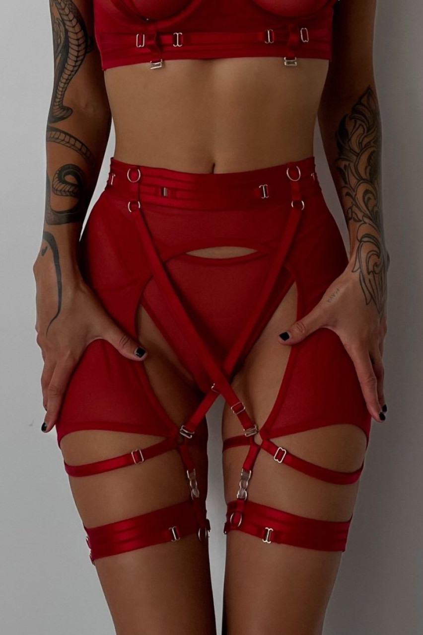 Красные гартеры Provocation Ferrari Naked Extravaganza