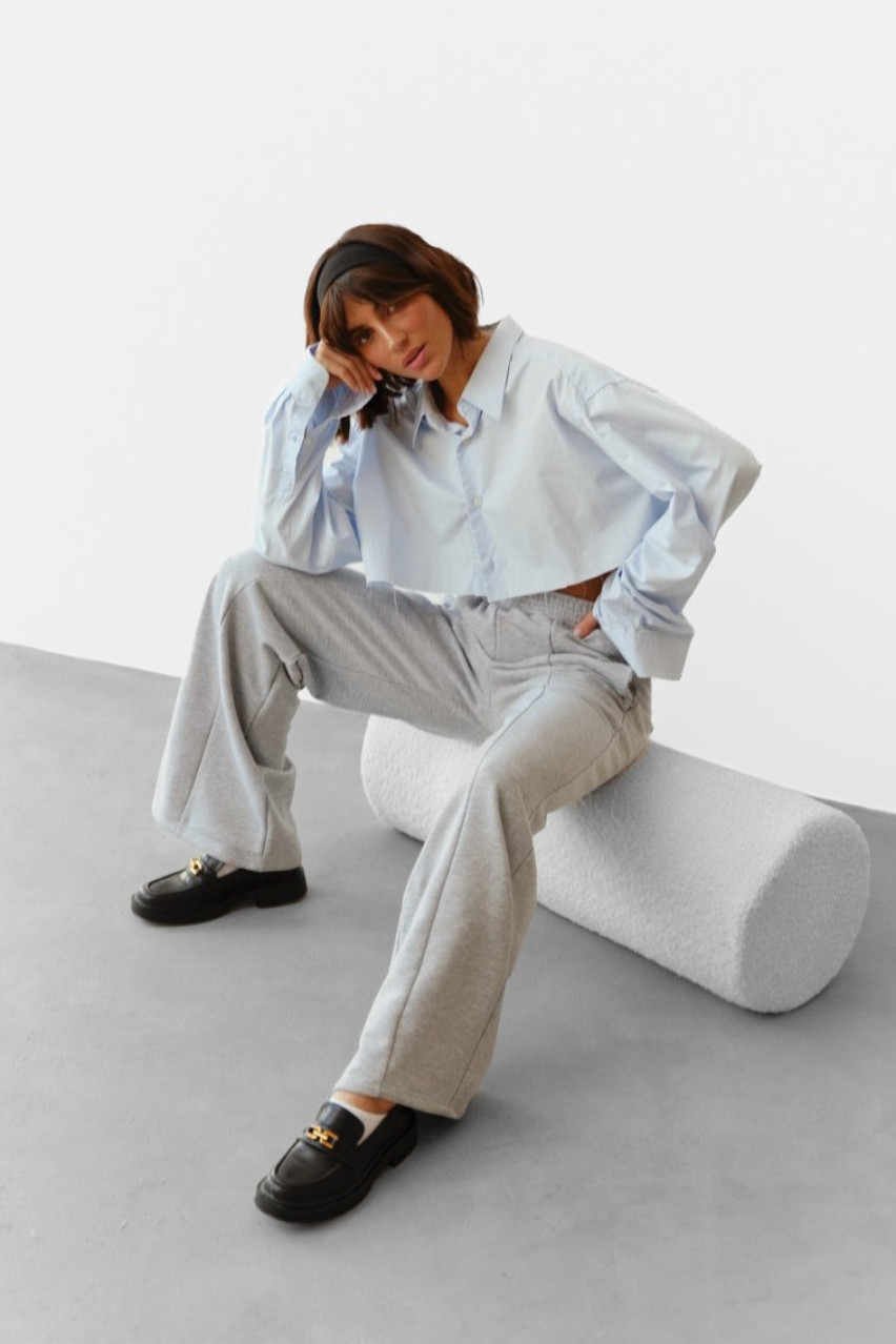 Серые брюки-палаццо Levi NINETEEN