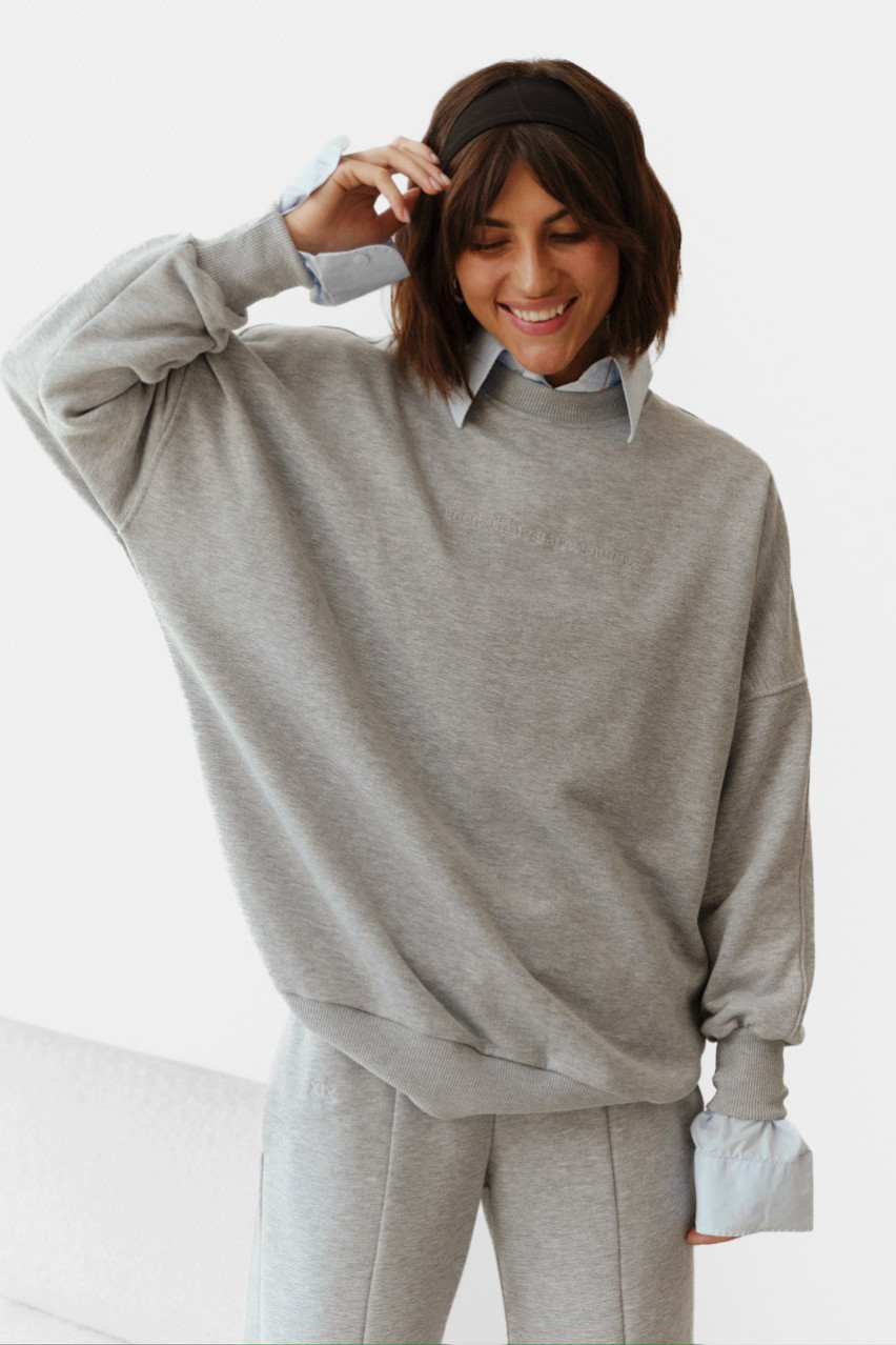 Серый свитшот Good Things Long NINETEEN