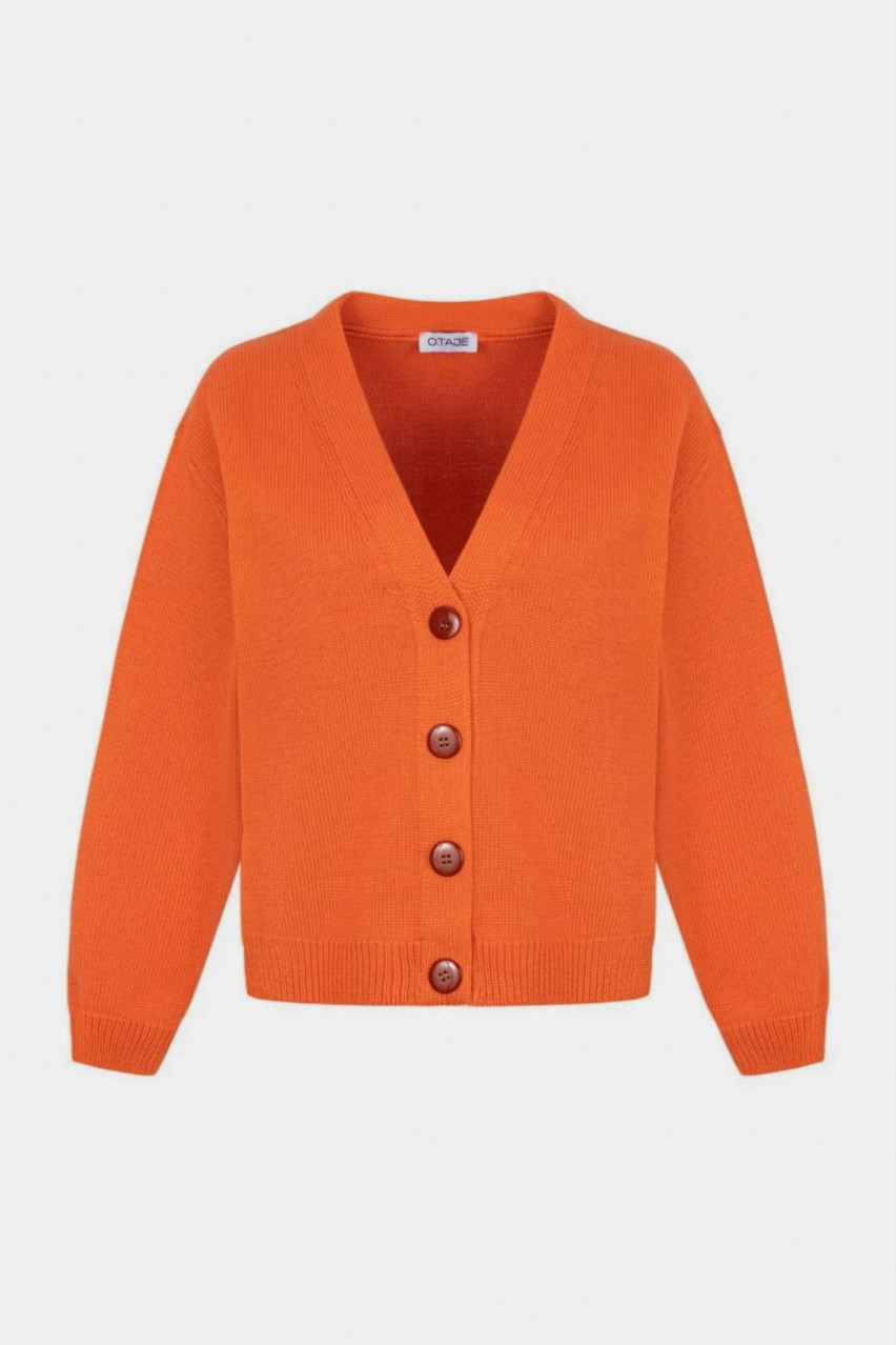 Оранжевый кардиган O.TAJE 