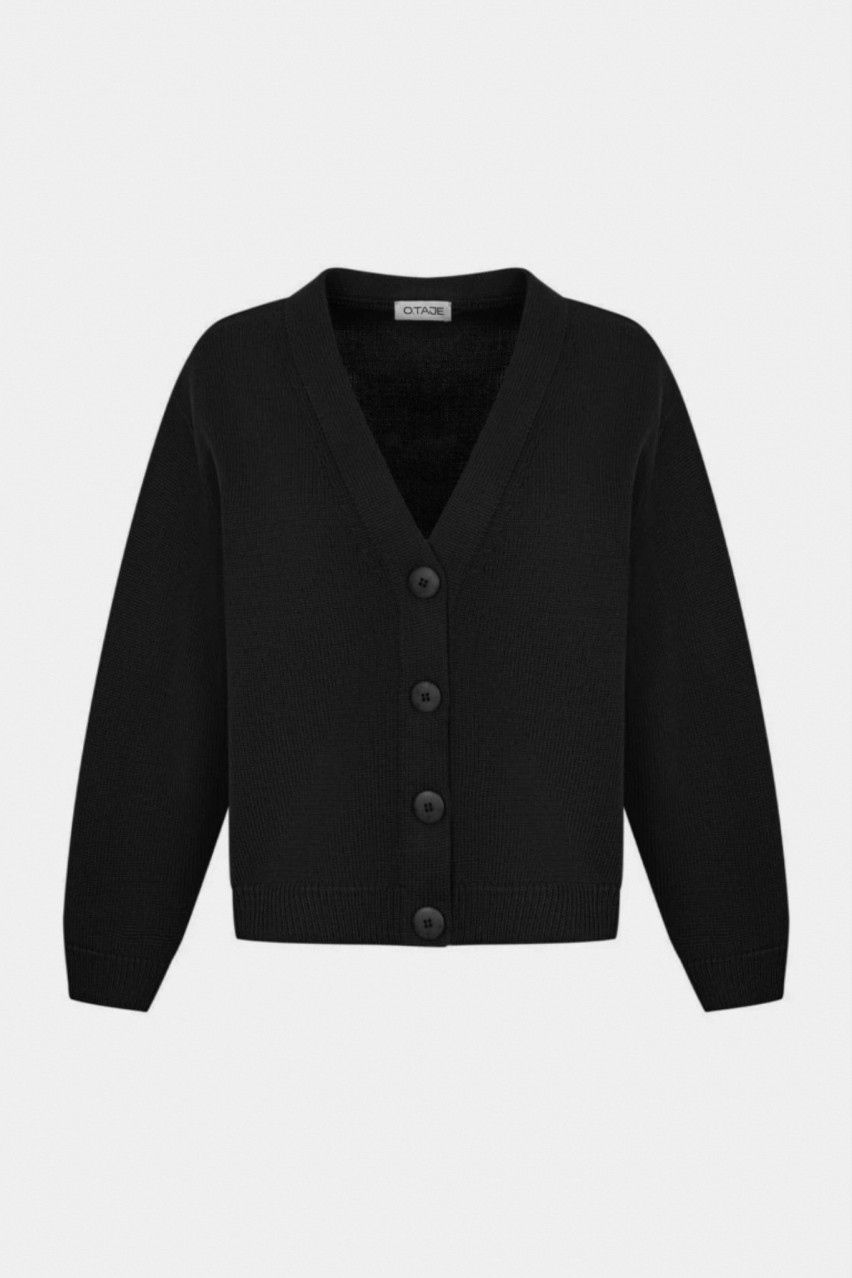 Чёрный кардиган O.TAJE