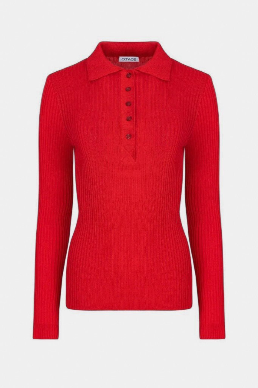 Красное поло O.TAJE