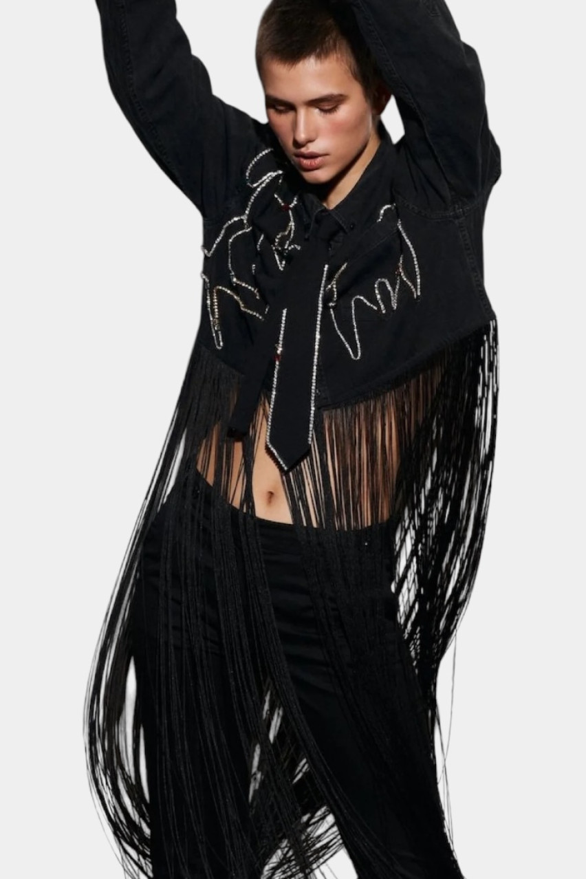 Чорна краватка Redesigned Tie 01 OMELIA