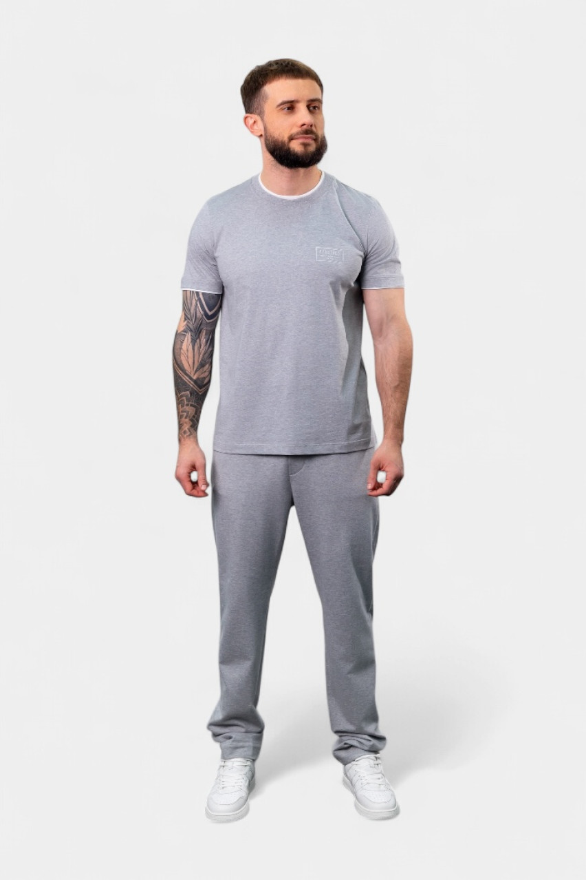 Сіра футболка з мʼякої бавовни R55044J0Q1-02358-970 Peserico