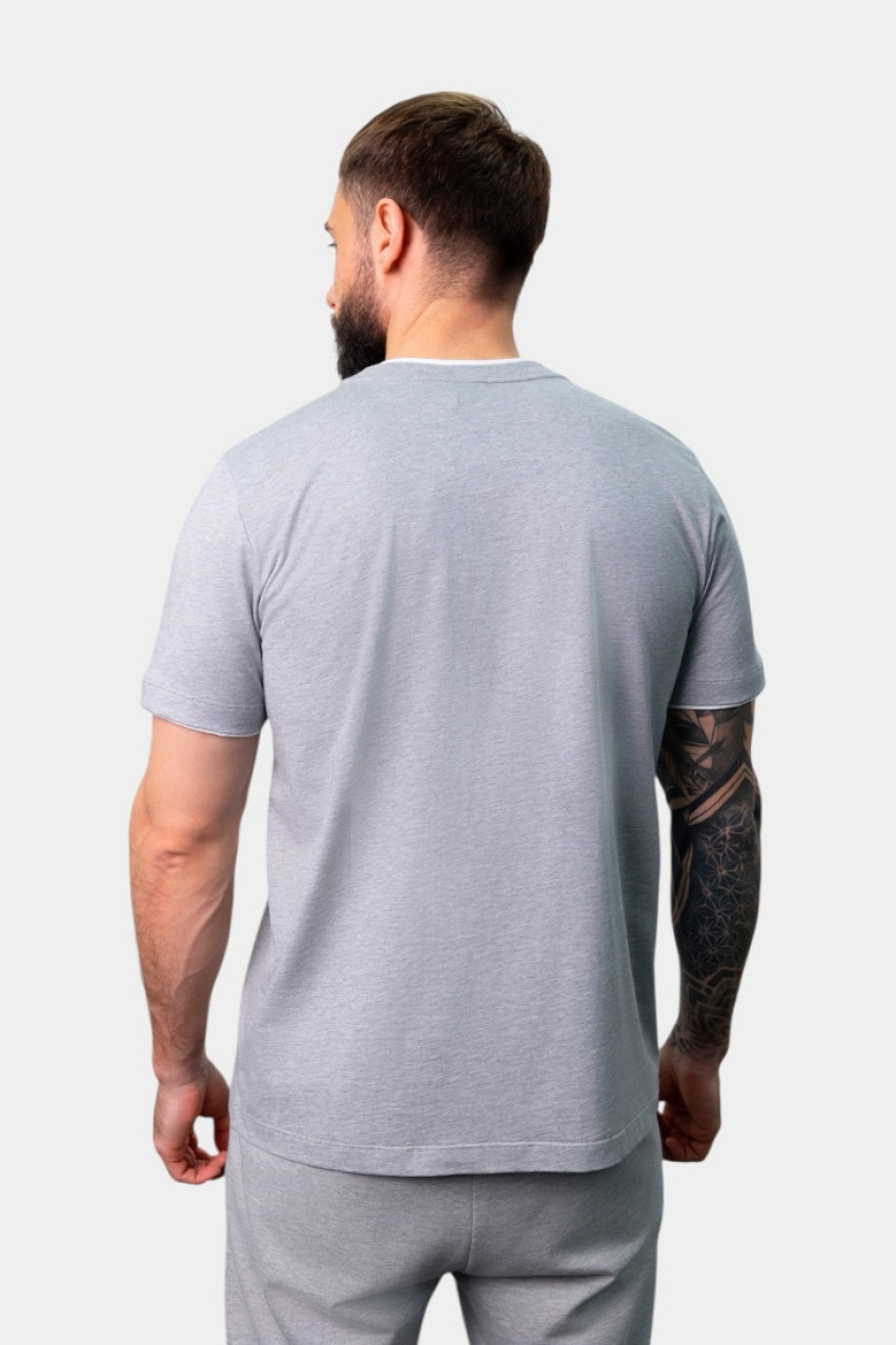 Сіра футболка з мʼякої бавовни R55044J0Q1-02358-970 Peserico