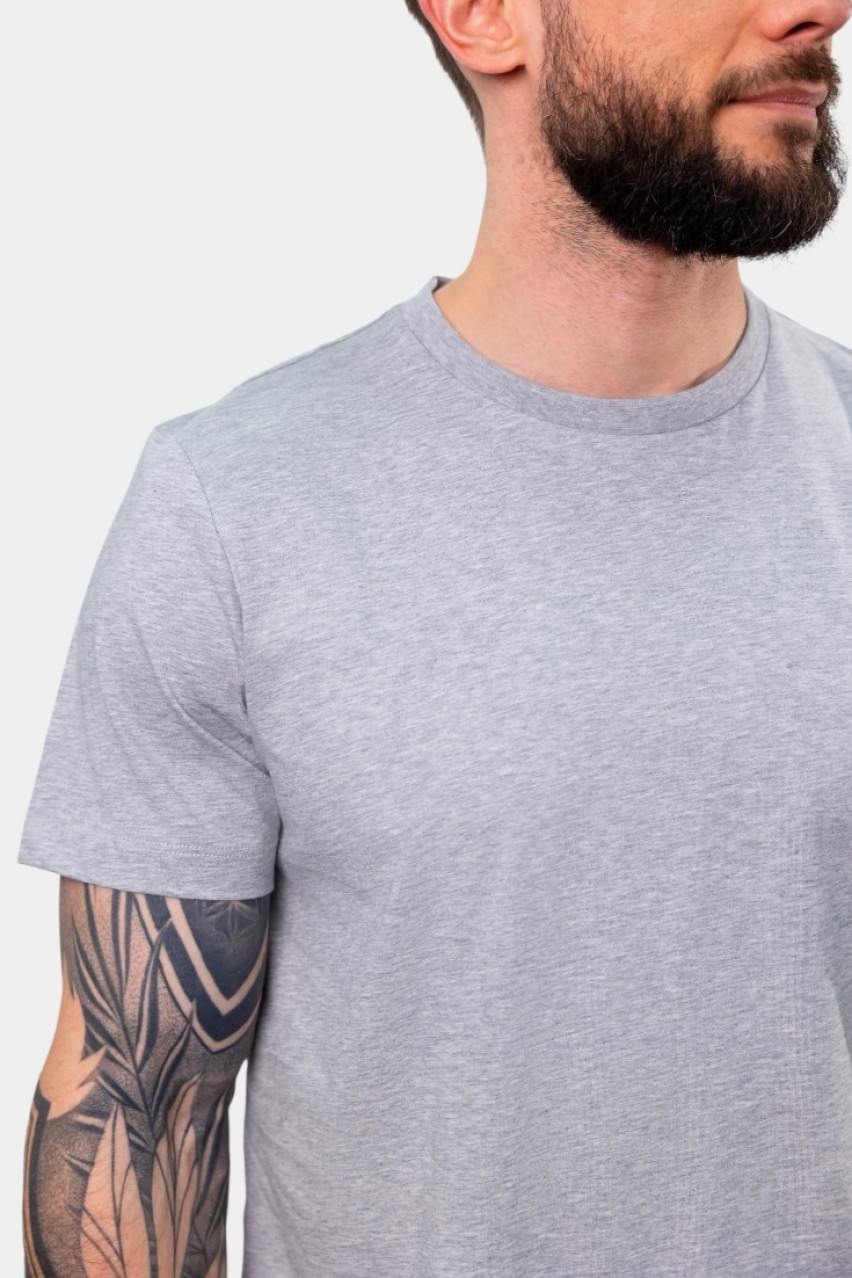 Сіра футболка з мʼякої бавовни R55000J0Q1-02358-970 Peserico