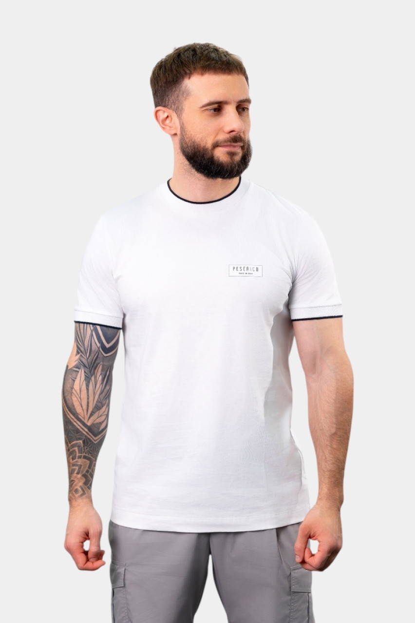 Біла бавовняна футболка R55021J0Q4-B2358-B00 Peserico