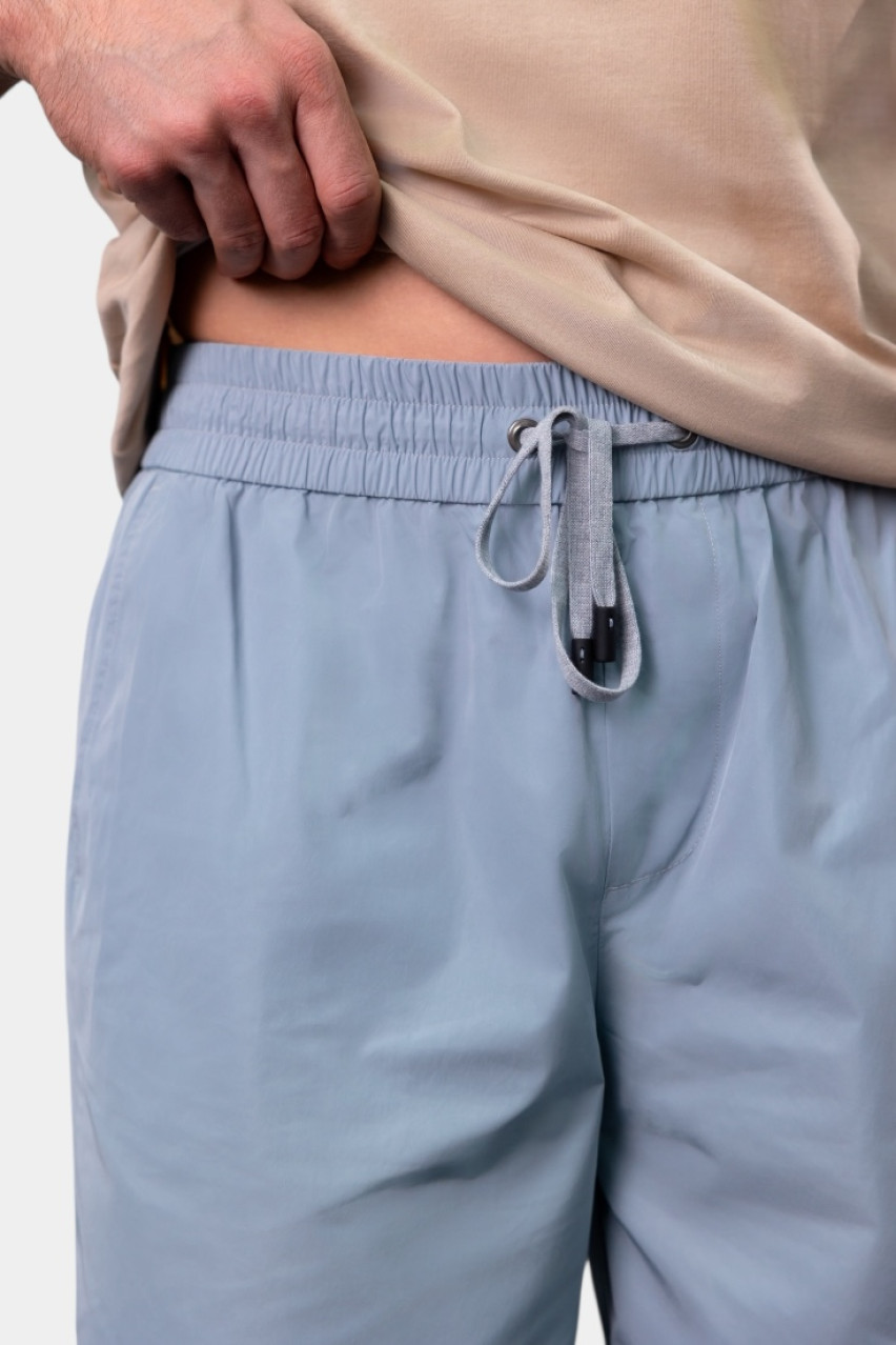 Голубые шорты-бермуды из технической ткани Solotex R54167N-00021-087 Peserico