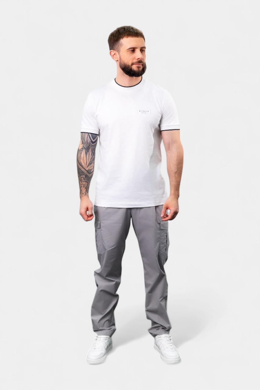 Сірі бавовняні брюки-карго R54575N-03654-075 Peserico