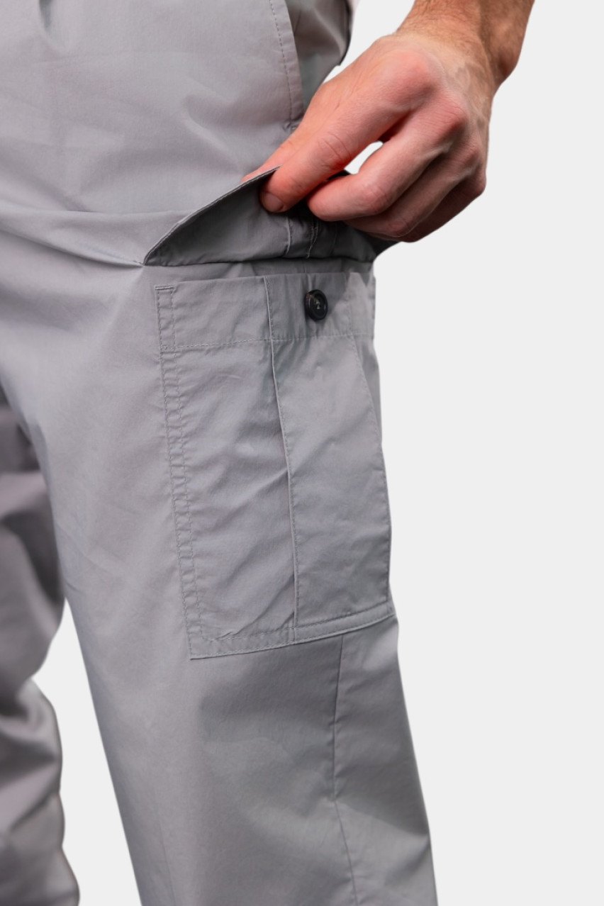 Сірі бавовняні брюки-карго R54575N-03654-075 Peserico